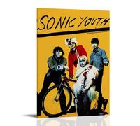 YTRWOEGF Poster di Sonic Youth, decorazione artistica da parete su tela, stile vintage, decorazione artistica da parete per soggiorno e camera da letto, 40 x 60 cm, con cornice