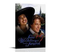 YTRWOEGF Quadro decorativo da parete in stile vintage, motivo: Four Weddings And A Funeral2, decorazione artistica da parete per soggiorno, camera da letto, 50 x 75 cm, con cornice
