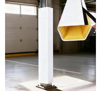 YTSJXN Paracolpi per Pali da Garage e Basket, Protezione Anti-Urto per Bambini e Auto, Rivestimento Morbido in Spugna per Colonne, Altezza 122-213cm(White,14X14CM_H 122CM)