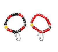 YTtkku 1/2 pezzi perline multicolori braccialetti elasticizzati braccialetti abbinati catene a mano colorate perline coppia catena da polso gioielli occasione festa, Misura unica, come descritto