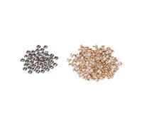 YTtkku 100 perle finte con rivetti, borchie, borse, scarpe, vestiti, decorazioni in seta, nappe, nodo cinese, creazione di gioielli, souvenir, accessori artigianali, ganci da cucito, occhi in metallo
