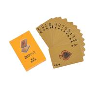 YTtkku Carte da gioco portatili per feste di viaggio all'aperto compatte e leggere carte da gioco dorate impermeabile per attività di riunione di feste all'aperto