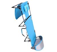 YTtkku Chaise longue pieghevole ergonomica con foro d'aria e cinghie per il trasporto per sedia da campeggio da viaggio con cuscino