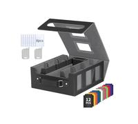 YTtkku Compatti Viaggi Friendly Trading Card Storage Case Chiusura PU Leather Card Box per Gioco Baseball Card PU Chiusura in pelle