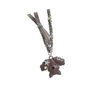 YTtkku Moderna collana con ciondolo a forma di clavice, in lega di tessuto, regolabile, delicata collana per tutti i giorni, con ciondolo artistico per cani