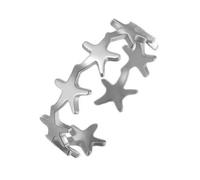 YTtkku Pratici anelli regolabili semplici anelli di apertura a forma di stella in acciaio inossidabile struttura adatti per feste di nozze indossare alla moda cerchio per dita a stella, One Size, come