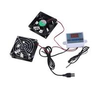 YTtkku Ventola di raffreddamento alimentata USB dei gabinetti di 80mm con il regolatore di MultiSpeed per gli armadi e le case delle piante 30℃/35℃/40℃ silenzioso del Governo Fan