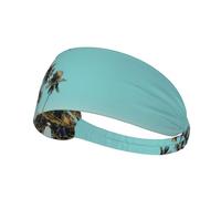 YTUOPWE Coconut Trees by the Sea Picture Elastic Esercizio Fascia Sport Head Tie per uomini e donne, morbido, ad asciugatura rapida
