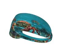 YTUOPWE Crabs at the bottom of the sea Picture Elastic Esercizio Fascia Sport Head Tie per uomini e donne, morbido, ad asciugatura rapida