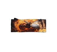 YTUOPWE Fascia per bambini con fiocco e scritta "Basketball on Fire and Water Flame Splashing", morbida, delicata sulla pelle ed elastica, in poliestere, per neonati da 0 a 6 mesi