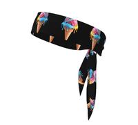 YTUOPWE Fascia per capelli sportiva con gelato che scioglie l'arcobaleno, per uomini e donne, morbida e traspirante, assorbe l'umidità, atletica