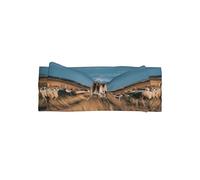 YTUOPWE Flock of sheep on the grassland Picture Baby Bow Fascia per capelli - Fascia morbida e delicata sulla pelle ed elastica in poliestere per neonati da 0 a 6 mesi