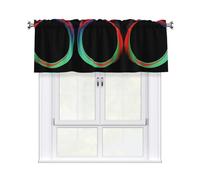 YTUOPWE Fusion di tre colori vortici mantovane per foto, 137,2 x 45,7 cm, per cucina, bagno, lavanderia e arredamento studio