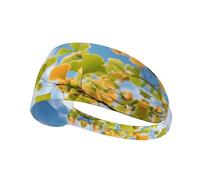YTUOPWE Ginkgo leaves under the blue sky, fascia elastica per esercizi, per uomini e donne, morbida, ad asciugatura rapida