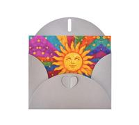 YTUOPWE Grigio Vacanza saluto assegno carta vuota e perla bella nota vuota blocco Wandering sole Immagine