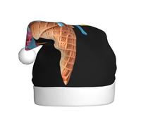 YTUOPWE Il cappello di Natale dell'immagine del gelato dell'arcobaleno di fusione per il materiale adulto è morbido e leggero