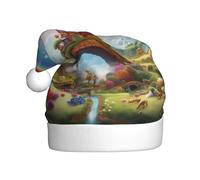 YTUOPWE Little World Under the Rainbow Picture Cappello di Natale per adulti materiale è morbido e leggero