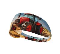 YTUOPWE Red Tractor Picture - Fascia elastica per esercizi, per uomini e donne, morbida, ad asciugatura rapida