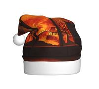 YTUOPWE Shining Mountains and Rivers Picture Cappello di Natale per adulti materiale è morbido e leggero