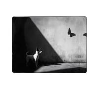 YTUOPWE Tappeto antiscivolo 160 x 122 cm Cucciolo e ombra farfalla Immagine buon assorbimento d'acqua adatto per cucina, bagno e soggiorno