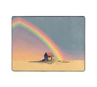 YTUOPWE Tappeto antiscivolo 160 x 122 cm The House Under the Rainbow Picture buon assorbimento d'acqua adatto per cucina, bagno e soggiorno
