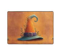 YTUOPWE Tappeto con immagine di cappello magico di Halloween, 203,2 x 147,3 cm, tappeto per soggiorno, ufficio, tavolino da caffè, letto, balcone, morbido, soffice, assorbe l'acqua, durevole