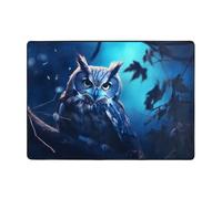 YTUOPWE Tappeto con immagine di gufo al chiaro di luna, 203 x 147 cm, per soggiorno, ufficio, tavolino da caffè, letto, balcone, morbido, soffice, assorbe l'acqua, durevole