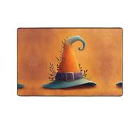 YTUOPWE Tappeto in tessuto di flanella con immagine di cappello magico di Halloween, 152,4 x 99,1 cm, tappetino per soggiorno, ufficio, tavolino da caffè, letto, balcone