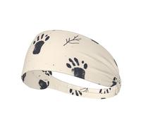 YTUOPWE The beauty of small footprints Picture Elastic Esercizio Fascia Sport Head Tie per uomini e donne, morbido, ad asciugatura rapida