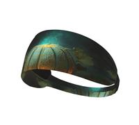 YTUOPWE The Glow of the Pumpkin Lamp Picture Elastic Esercizio Fascia Sport Head Tie per uomini e donne, morbido, ad asciugatura rapida
