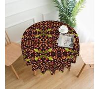 YTUOPWE Tovaglia decorativa rotonda con motivo castagne fresche, 152,4 cm, per interni ed esterni, sala da pranzo, feste, matrimoni