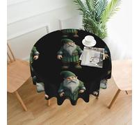 YTUOPWE Tovaglia decorativa rotonda con motivo vecchio con barba bianca, 152,4 cm, per interni ed esterni, sala da pranzo, feste, matrimoni