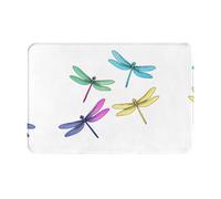 YTUOPWE Zerbino 40,6 x 61 cm I quattro fratelli libellula immagine assorbente antiscivolo per porte d'ingresso, ingressi e bagni