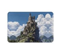 YTUOPWE Zerbino 40,6 x 61 cm Il castello sulla cima della collina Immagine assorbente antiscivolo per porte d'ingresso, ingressi e bagni