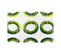 YTUOPWE Zerbino 40,6 x 61 cm verde smeraldo ghirlanda immagine assorbente antiscivolo per porte d'ingresso, ingressi e bagni