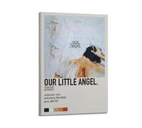 YTWRGWERR Album di ruolo con il nostro piccolo angelo, poster estetico decorativo da parete, poster decorativo vintage su tela per soggiorno e camera da letto (50 x 75 cm) con cornice