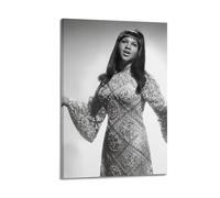 YTWRGWERR Aretha Franklin1 - Poster estetico decorativo da parete, decorazione artistica da parete, vintage, su tela, per soggiorno, camera da letto, 30 x 45 cm, con cornice