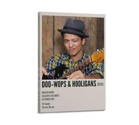 YTWRGWERR Doo-wops & Hooligans - Poster decorativo da parete con motivo Bruno Mars, decorazione artistica da parete in stile vintage, per soggiorno e camera da letto, 60 x 90 cm, stile cornice