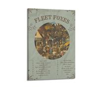 YTWRGWERR Fleet Foxes(2) Poster estetici da parete decorativi su tela vintage per soggiorno e camera da letto (30 x 45 cm) con cornice