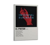 YTWRGWERR Interpol El Pintor - Poster estetico da parete, decorazione artistica da parete, vintage, su tela, per soggiorno e camera da letto, 50 x 75 cm, con cornice