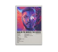 YTWRGWERR Kid Cudi Album Man On The Moon III The Chosen Poster estetico artistico da parete decorativo vintage su tela per soggiorno e camera da letto (20 x 30 cm) senza cornice
