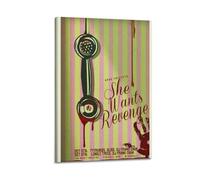 YTWRGWERR Poster decorativo da parete con scritta in inglese "She Wants Revenge", stampa artistica da parete, stile vintage, per soggiorno, camera da letto, 50 x 75 cm, con cornice
