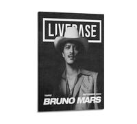 YTWRGWERR Poster di Bruno Mars, stampa artistica da parete decorativa su tela, stile vintage, per soggiorno, camera da letto, 30 x 45 cm, con cornice