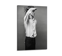 YTWRGWERR Poster di Mick Jagger, stampa artistica da parete estetica decorativa vintage su tela per soggiorno, camera da letto, 50 x 75 cm, con cornice