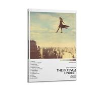 YTWRGWERR Poster di Sara Bareilles con album The Blessed Unrest - Poster decorativo da parete, decorazione artistica da parete vintage, su tela per soggiorno e camera da letto, 50 x 75 cm, con cornice