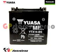 YTX14-BS BATTERIA YUASA KAWASAKI 650 KVF BRUTE FORCE 4X4 2009