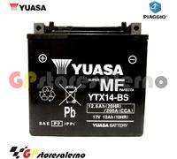YTX14-BS BATTERIA YUASA PIAGGIO 500 BEVERLT CRUISER 2010