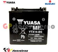 YTX14-BS BATTERIA YUASA SUZUKI 1000 DL V STROM 2015