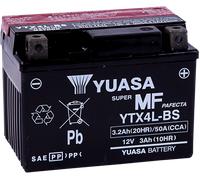 Batteria Yuasa ytx4l-bs Senza Manutenzione Moto Motore Ricambi Ciclomotore