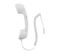 YTYKINOY Ricevitore per telefono con microfono in stile retrò, 3,5 mm, per iPhone, iPad, telefoni cellulari, smartphone (bianco)